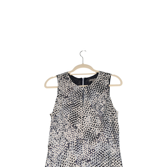 Classiques Entier Midi Dress Womens Size 12 Blue Abstract Artsy Silk Boho Classy - Picture 3 of 9